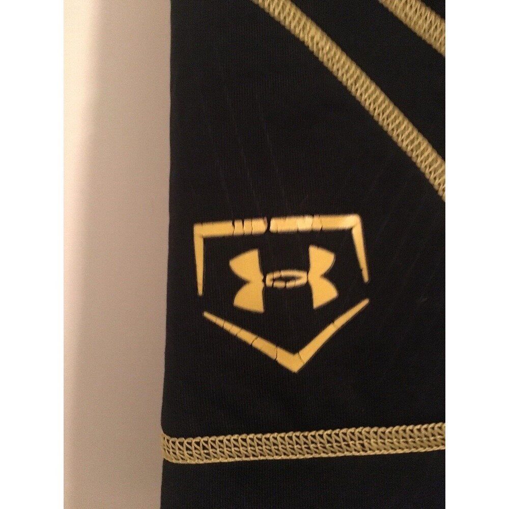 Under Armour Boys Compression Shorts Active Wear Elastic Waist Size Large Black - Picture 2 of 7